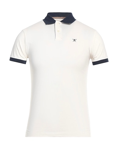 HACKETT Polo shirt Cream 100% Cotton