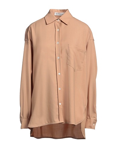 THE FRANKIE SHOP Solid color shirts & blouses Camel 55% Polyester, 45% Virgin Wool