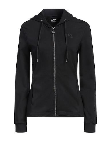 EA7 Hooded track jacket  Black 68% Viscose, 27% Polyamide, 5% Elastane
