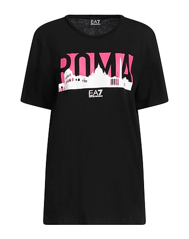EA7 T-shirt Black 100% Cotton