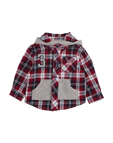 U.S.POLO ASSN. Hemd mit Muster Bordeaux 100% Baumwolle