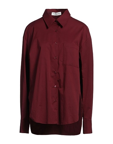 THE FRANKIE SHOP Solid colour shirts & blouses Burgundy 100% Cotton