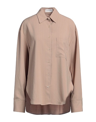 THE FRANKIE SHOP Camicia a righe Nocciola 80% Poliestere, 16% Rayon, 4% Elastan