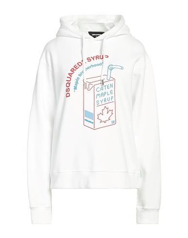 DSQUARED2 Hooded sweatshirt White 100% Cotton