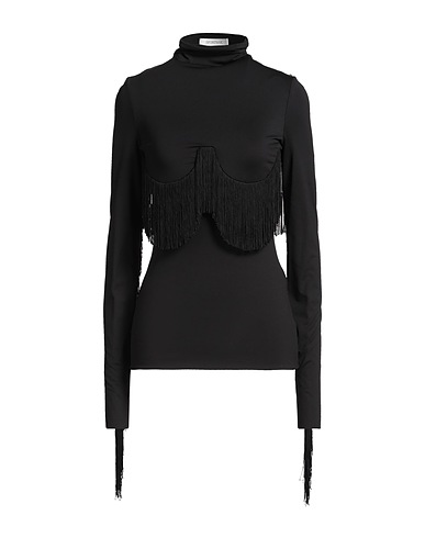 SPORTMAX Top Black 87% Polyamide, 13% Elastane
