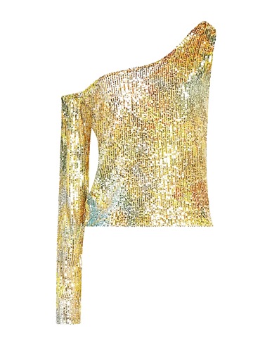 IN THE MOOD FOR LOVE One-shoulder top Lime green 100% Polyester