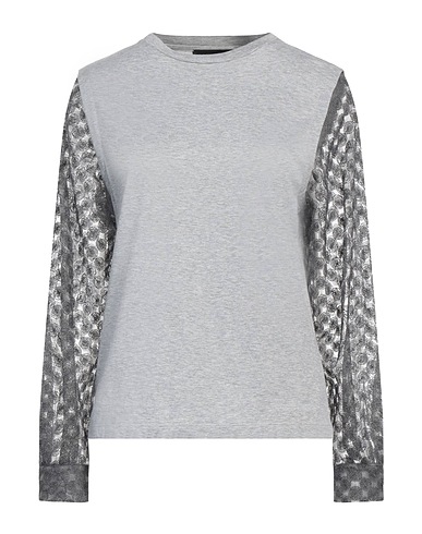 FABIANA FILIPPI T-shirt Grey 100% Cotton, Acrylic, Wool, Polyamide, Polyester