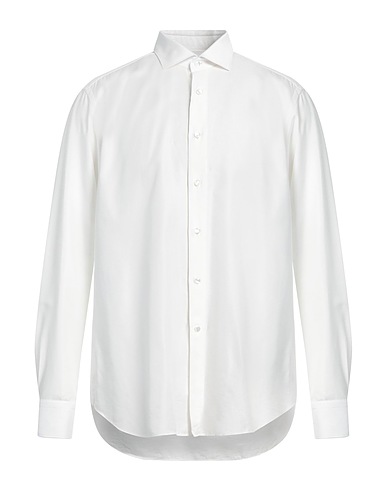 BRANCACCIO 無地シャツ オフホワイト コットン 60% / レーヨン 40%