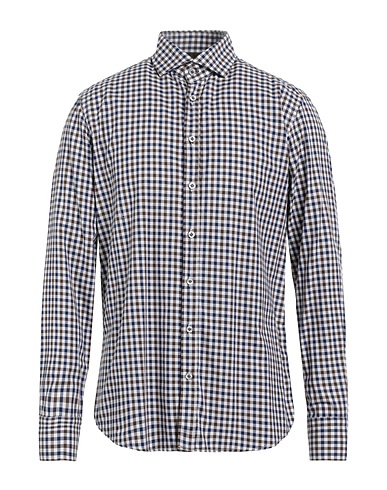 KEVIN BLAKE Checked shirt Brown 100% Cotton