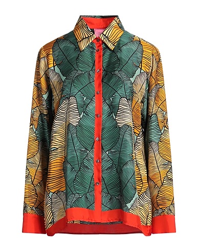 FRANCO FERRARI Floral shirts & blouses Green 100% Silk