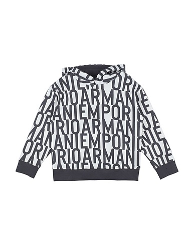 EMPORIO ARMANI Hooded track jacket  White 76% Cotton, 18% Polyester, 6% Elastane