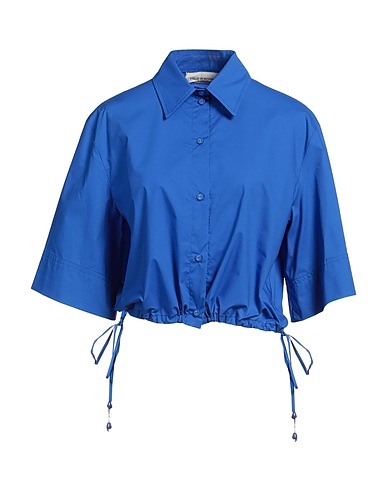 TRUE ROYAL Solid colour shirts & blouses Blue 100% Cotton