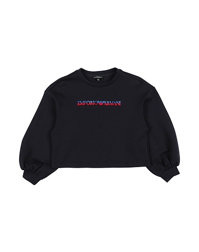 EMPORIO ARMANI Sweatshirt Midnight blue 76% Cotton, 18% Polyester, 6% Elastane