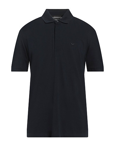 EMPORIO ARMANI Polo shirt Midnight blue 100% Cotton