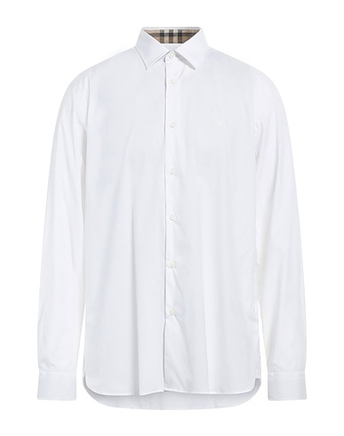 BURBERRY Solid colour shirt White 96% Cotton, 4% Elastane