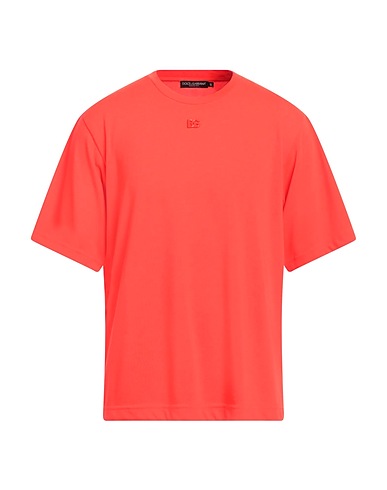 DOLCE&GABBANA Basic T-Shirt Orange 100% Polyester, Brass