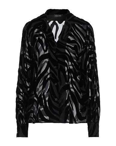ANINE BING Patterned shirts & blouses NERO 82% Rayon, 18% Silk