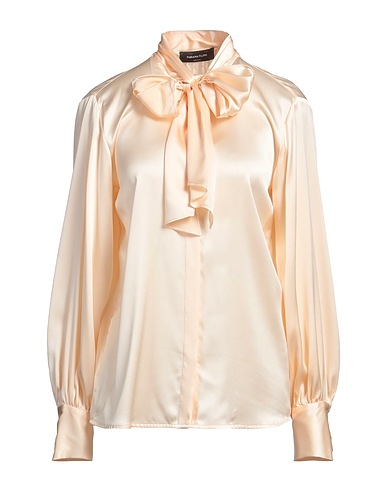 FABIANA FILIPPI Solid color shirts & blouses Sand 96% Silk, 4% Elastane