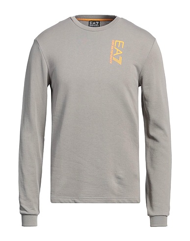 EA7 Sweatshirt Light grey 100% Cotton, Elastane