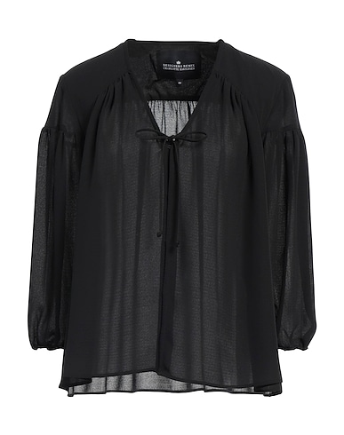 DESIGNERS REMIX Solid colour shirts & blouses Black 100% Polyester