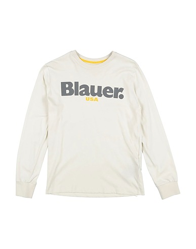 BLAUER. T-shirt Cream 100% Cotton
