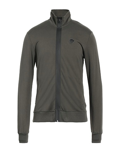 EA7 Sweatshirt Military green 100% Cotton, Elastane