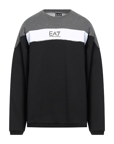 EA7 Felpa Nero 84% Cotone, 16% Poliestere, Elastan