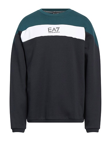 EA7 Sweatshirt Midnight blue 84% Cotton, 16% Polyester, Elastane