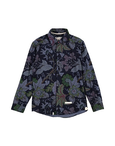 ALESSANDRO LAMURA Camicia fantasia Blu notte 100% Cotone