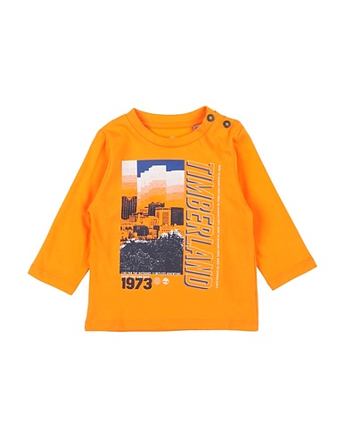 TIMBERLAND T-shirt Orange 100% Cotton, Elastane