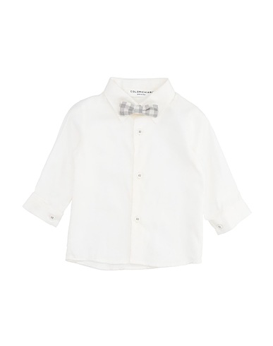 COLORICHIARI Solid colour shirts & blouses White 55% Modal, 45% Cotton