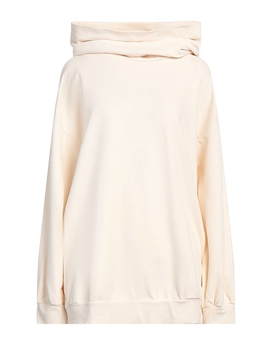 ALESSIA SANTI Hooded track jacket  LOISIRS Cream 95% Cotton, 5% Elastane