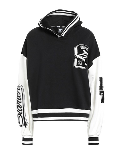 STARTER Hooded sweatshirt Black 70% Cotton, 30% Polyester