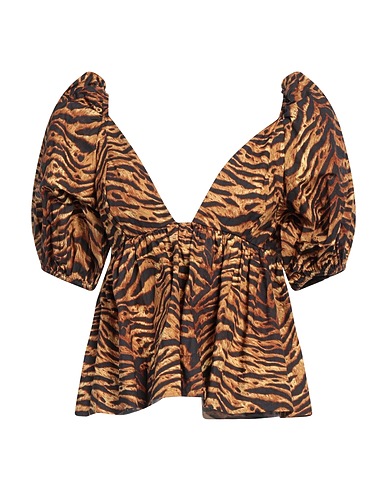 GANNI Top Camel 100% Cotton