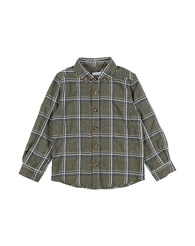 LARANJINHA Camicia fantasia Verde militare 70% Cotone, 30% Poliestere
