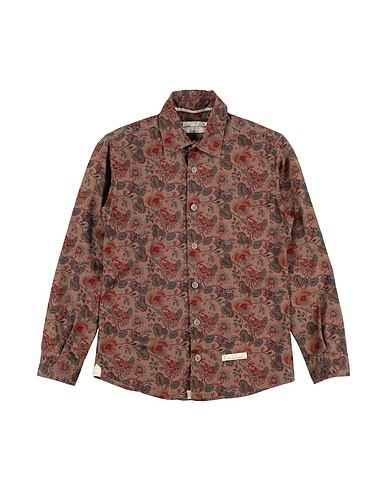 ALESSANDRO LAMURA Camicia fantasia Nocciola 100% Cotone
