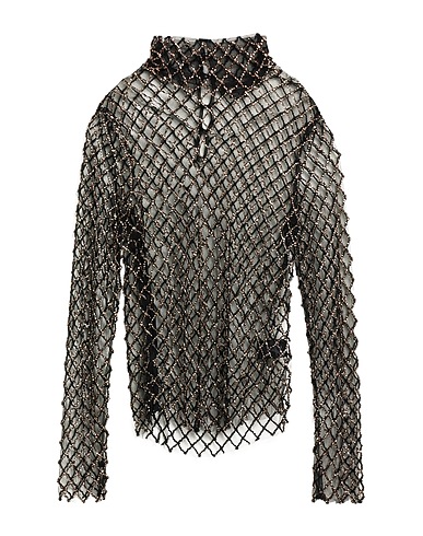 ISABEL MARANT Top Black 100% Polyester, Silk