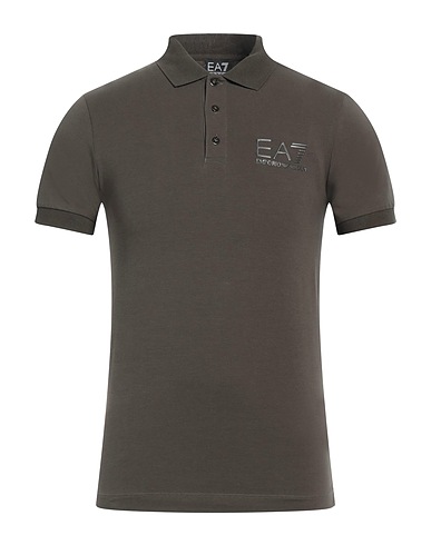 EA7 Polo shirt Military green 92% Cotton, 8% Elastane