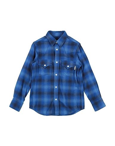 ROŸ ROGER'S Patterned shirt Blue 100% Cotton