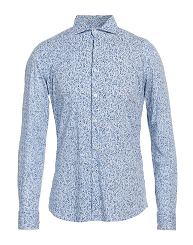 GHIRARDELLI Camicia fantasia Blu navy 97% Cotone, 3% Elastan
