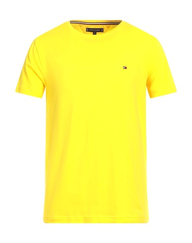 TOMMY HILFIGER Basic T-Shirt Gelb 96% Baumwolle, 4% Elastan