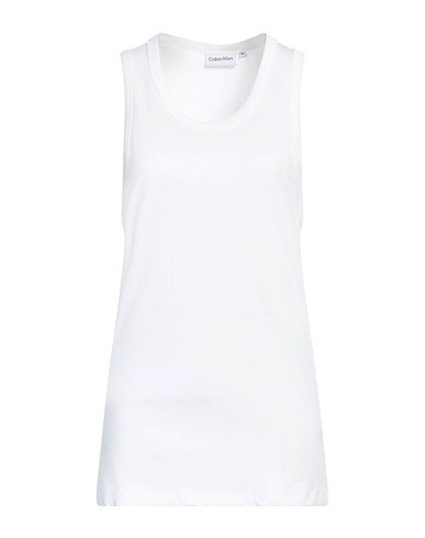 CALVIN KLEIN タンクトップ ホワイト コットン 100%
