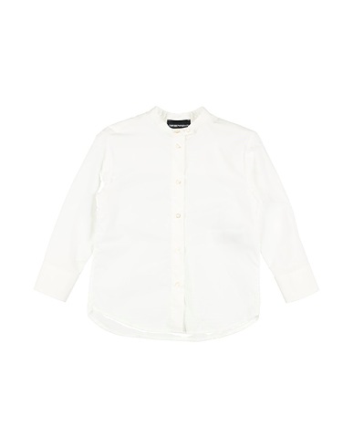 EMPORIO ARMANI Solid colour shirts & blouses White 100% Cotton