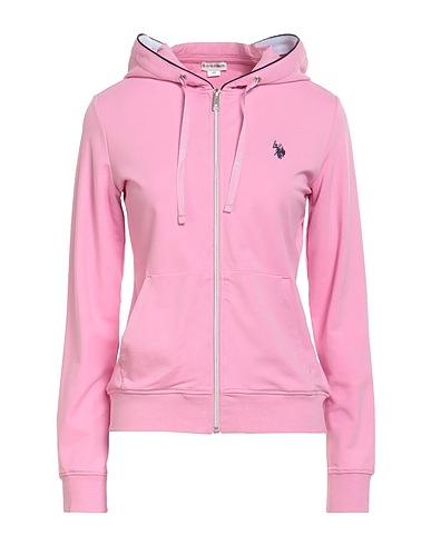 U.S.POLO ASSN. Hooded track jacket  Pink 95% Cotton, 5% Elastane