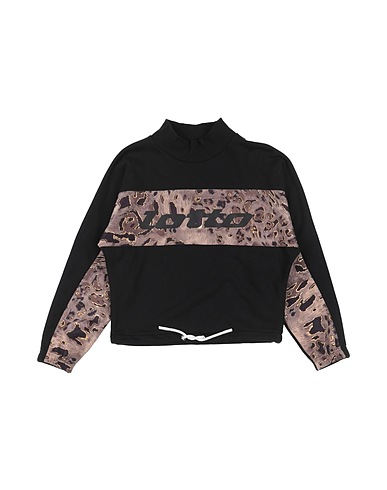 LOTTO Felpa Nero 85% Cotone, 15% Poliestere