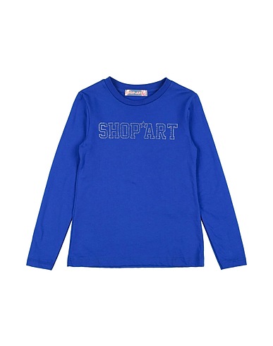 SHOPART T-shirt Blu 100% Cotone