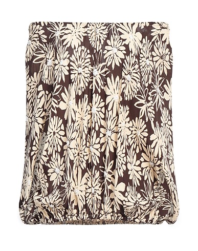 LIVIANA CONTI Off-the-shoulder top Chocolate brown 100% Viscose