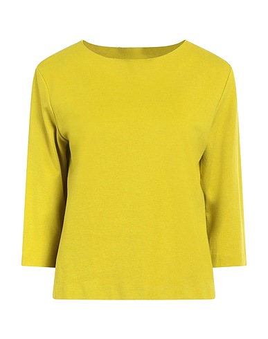 LIVIANA CONTI T-shirt Lime green 68% Viscose, 27% Polyamide, 5% Elastane