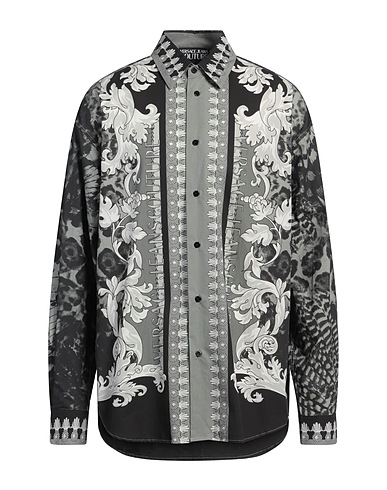 VERSACE JEANS COUTURE Patterned shirt Black 100% Cotton