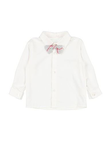 NINNAOH Camicia tinta unita Bianco 50% Cotone, 50% Modal